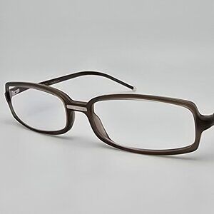 Chanel 3044-H c.677 Brown Pearl Rectangular Eyeglasses Frame Italy 54-17-135
